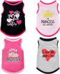 4 Pack Dog Shirts Summer Printed Puppy Clothes Cute Sleeveless Pet T Shirts Dog by Pistha