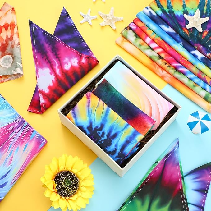 200 Pcs Tie Dye Dog Bandanas Bulk Pet Bibs Colorful Triangle Scarf Tie Dye Pet - Image 4