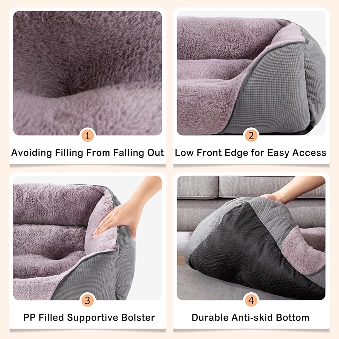 MIXJOY Dog Beds for Large Dogs, Big Pet Bed Large Size Dog Washable, Orthopedic - Image 3