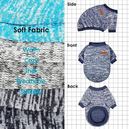 3 Pack Dog Sweaters for Small Dogs Girl Boy Winter Fleece Clothes Warm Soft Dog - Image 4