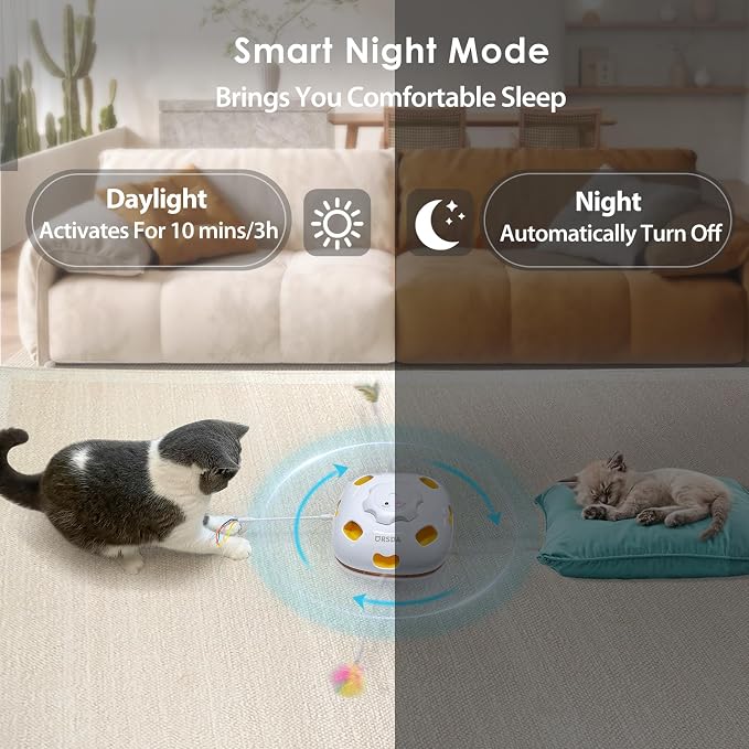 ORSDA Interactive Cat Toys for Indoor, 4 in 1 Automatic Cat Toy for Kitten - Image 7