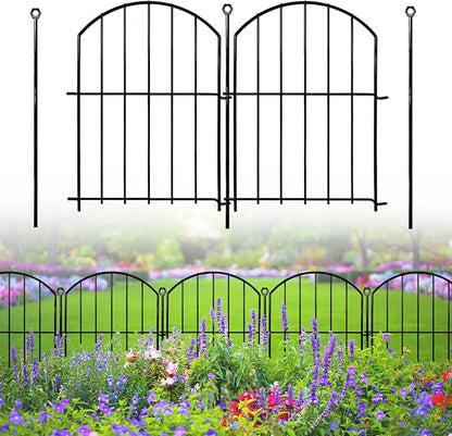Decorative Garden Fence 17inx13in, 26 Pack Rustproof Metal No Dig Fence Animal - Image 9