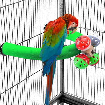 U Shape Parrot Perch Stand Toy Bird Platform Sand Paw Grinding Clean Stick by FrgKbTm