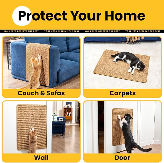 Cat Scratcher Mat, Sisal Cat Scratch Pad - Image 2