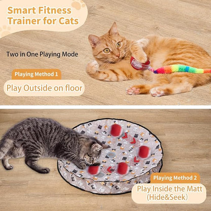 Interactive Cat Toys for Indoor Cats – Moving Ball Cat Play Mat, Interactive - Image 7