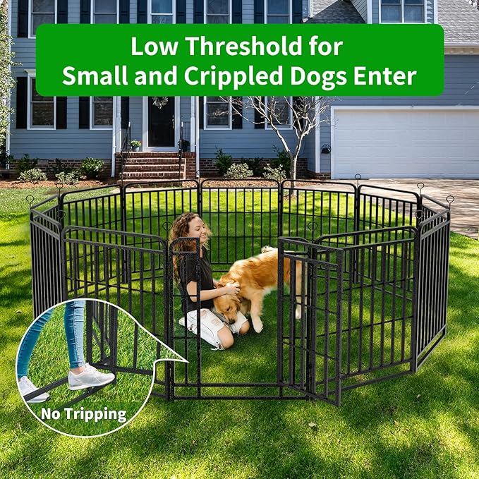 Heavy Duty Dog Playpen: 16 Steel Panels 40" Height, Square Steel Pipe - Image 3