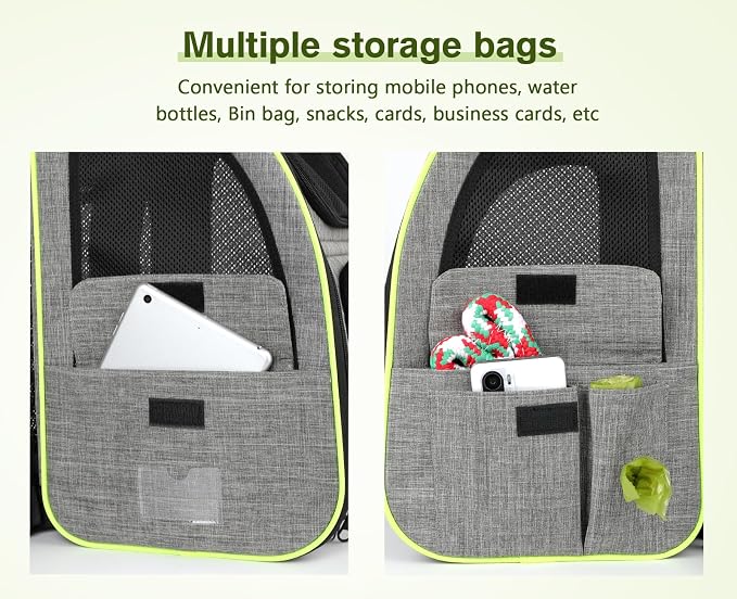 Pecute Cat Backpack Carrier XL, Expandable Pet Backpack Curtain Design - Image 8