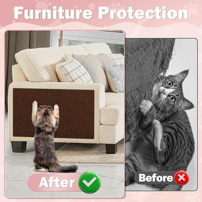 Anit Cat Scratch Couch Furniture Protector, 78.7x15.8 Cat Wall Corner Scratcher - Image 2