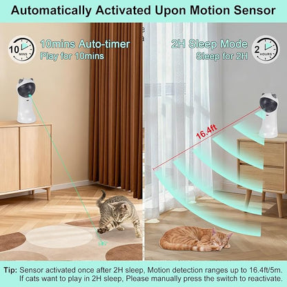 TBTeek Cat Toy, Automatic Motion-Activated, 5 Fun Patterns, 4 Speed Modes - Image 5