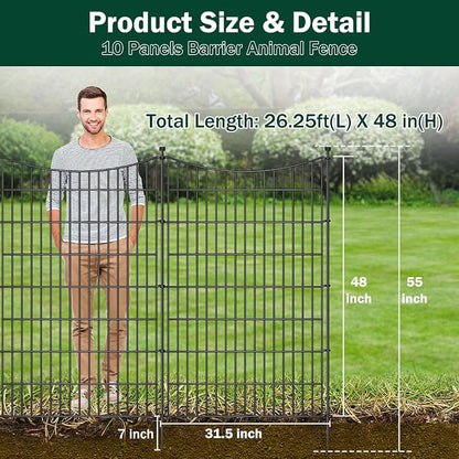 10 Panels Decorative Garden Fence - Image 2