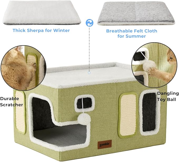 Extra-Wide Cat House for Indoor Cats - Image 2
