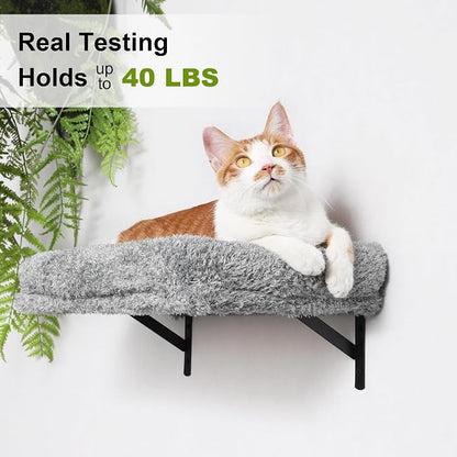 FUKUMARU Cat Wall Shelves, Stable & Safe 4 in 1 Cat Furniture Set, Wooden - Image 6