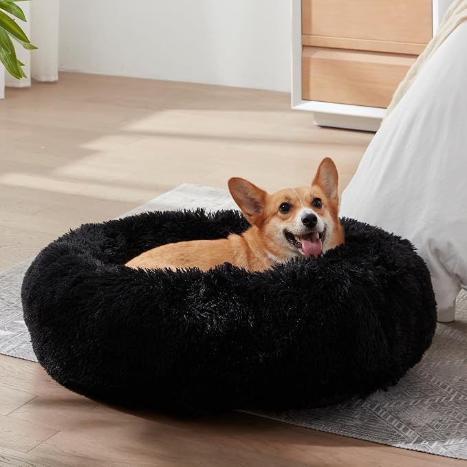WESTERN HOME WH Calming Dog Bed & Cat Bed, Anti-Anxiety Donut Dog Cuddler Bed - Image 4