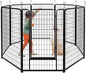 Dog Playpen Outdoor Extra Wide 8 Piece Panels Heavy Duty Dog Fence 50" Height by Committedtobetterpetlife