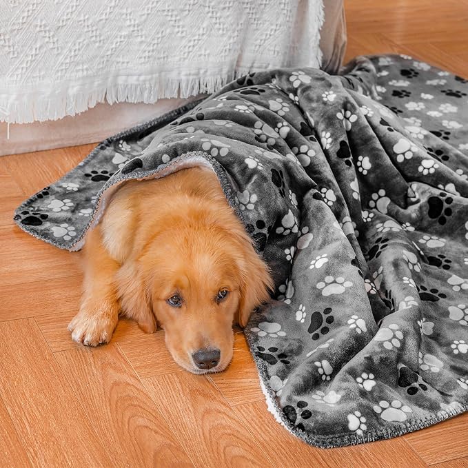Waterproof Pet Blanket Dog Blankets, Pattern Printing Super Soft Warm Fluffy - Image 6