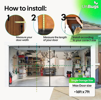 UnBugs Garage Screen Doors for 2 Car Garage - Image 6