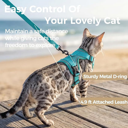 Cat Harness and Leash Set Escape Proof Tactical Medium Kitten Harness Emotional - Image 5