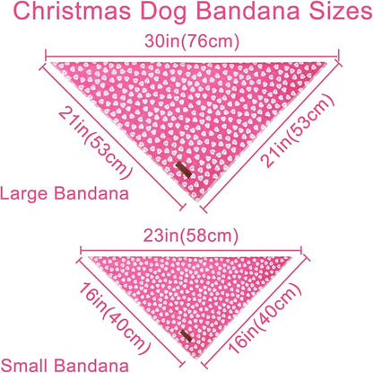 Valentine Dog Bandana, Cotton Pet Kerchief - Image 3