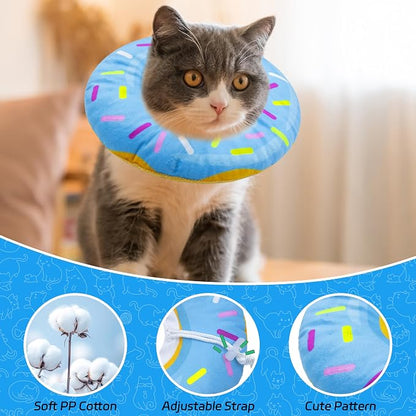 Cat Cone Collar Soft, Adjustable Cat Recovery Collars Kitten Cones to Stop - Image 3