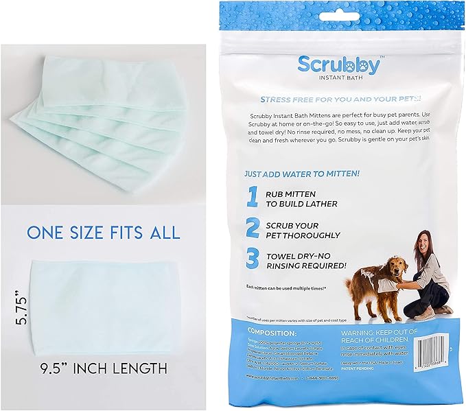 ScrubbyPet No Rinse Pet Wipes- Use Pet Bathing, Pet Grooming Pet Washing - Image 4