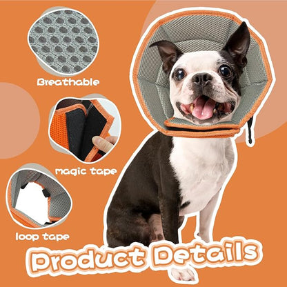 Dog Cone Collar After Surgery, Adjustable Soft Recovery Cone - Image 4