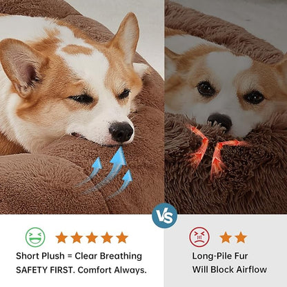 OhGeni 31 inches Calming Donut Orthopedic Dog & Cat Bed - Image 3