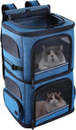 Double Cat Carrier for 2 Cats, Dog Backpack Carrier for Medium Dogs, Double by GROXKOX