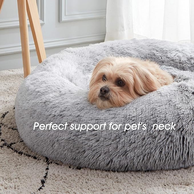 WESTERN HOME WH Calming Dog Bed & Cat Bed, Anti-Anxiety Donut Dog Cuddler Bed - Image 5