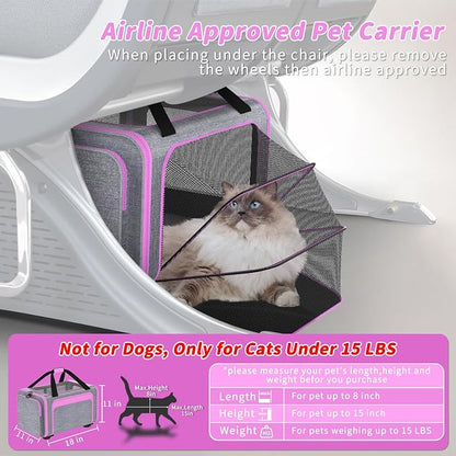 Rolling Pet Carrier with Detachable Wheels - Image 2