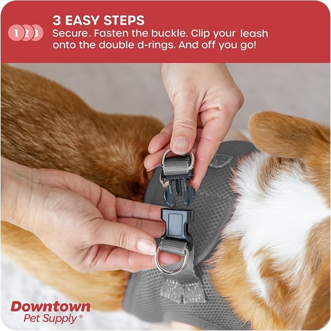 Downtown Pet Supply Step in Dog Harness No Pull, Light Gray - Image 5