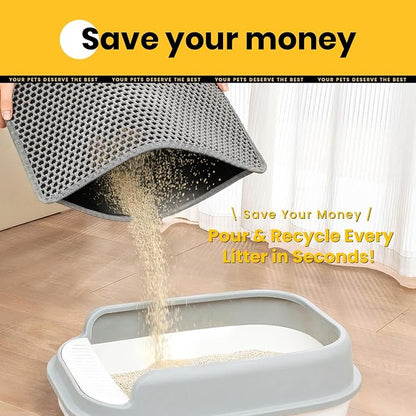 Cat Litter Mat, Upgrade Super Waterproof Back Layer Litter Box Mat, Non Slip - Image 5