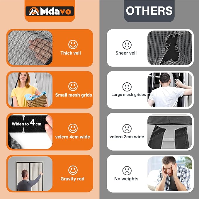 Magnetic Screen Door, Screen Door Mesh, Keep Bugs Out, Easy Install Works - Image 4