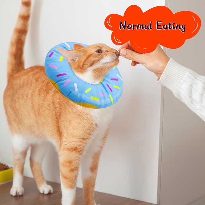 Cat Cone Soft Collar, Adjustable Cat Recovery Collars Kitten Cones to Stop - Image 4