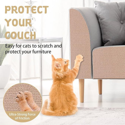 Climbing Cat Scratcher Mat Trimmable Cat Scratching Post Carpet 78.7’’x15.8’’ - Image 4