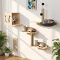 Cat Wall Shelves, Wooden Multi-Level Cat Climbing Furniture, Sisal Scratcher by Cakhdry