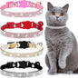 Weewooday 4 Pieces Rhinestones Cat Collars Breakaway Cat Collar by Weewooday