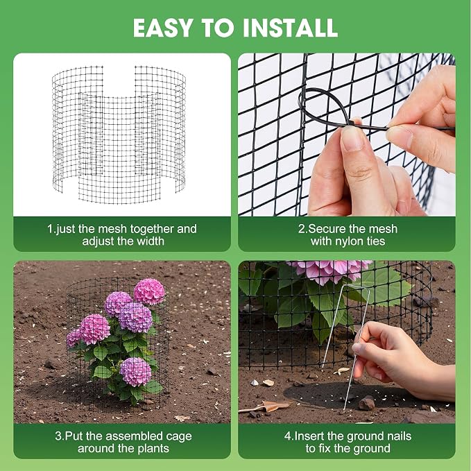 30Pcs Plant Protector from Animals, 10 Pack 12'' x 12'' Wire Plant Protectors - Image 5