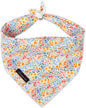 ARING PET Girl Dog Bandana, Spring Summer Daisy Floral Pet Bandana Scarf by ARINGPET