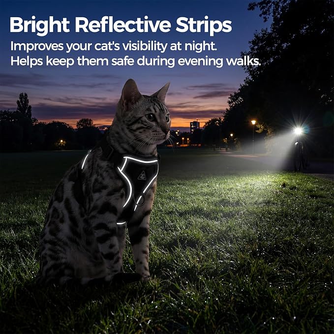 Cat Harness and Leash Set Escape Proof Tactical Medium Kitten Harness Emotional - Image 6