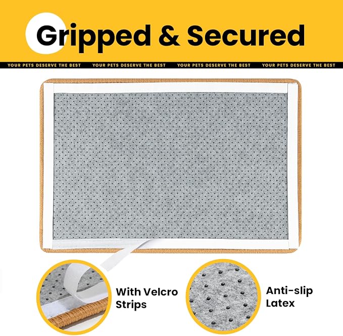 Cat Scratcher Mat, Sisal Cat Scratch Pad Rug, Wall Scratchers - Image 3
