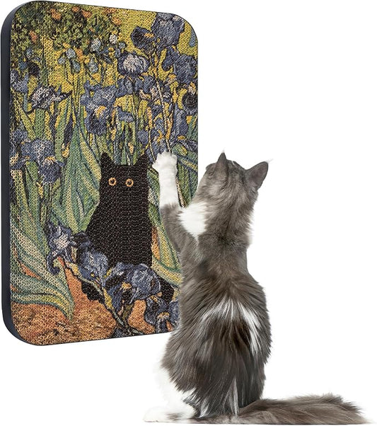Art Cat Scratcher, Wall-Mountable Cat Scratching Board, Cat Wall Scratcher by LESISSMER