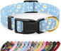 Reflective Dog Collar for Medium Dogs, Cute Daisy Theme Adjustable Heavy-Duty by TMOODEL