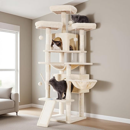 Hey-brother Cat Tree, 71 inches XL Large Cat Tower by Hey-brother