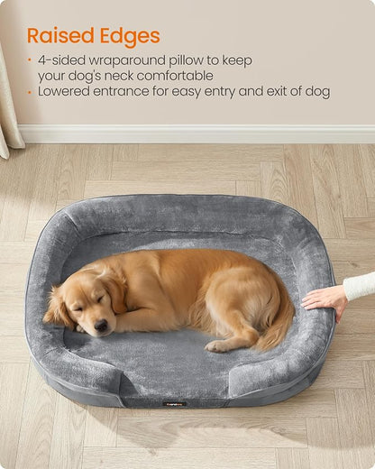 Feandrea Dog Bed, Large Orthopaedic Dog Sofa Bed, Egg Crate Foam, Waterproof - Image 4