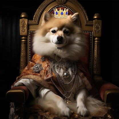 Abbylike Pet Rhinestone King Crown, Queen Crown - Image 5