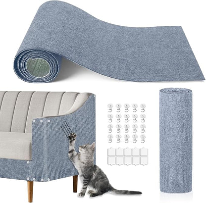 Cat Scratching Mat, 118.5"x15.9" Trimmable Self-Adhesive Cat Scratch Carpet by Unknown