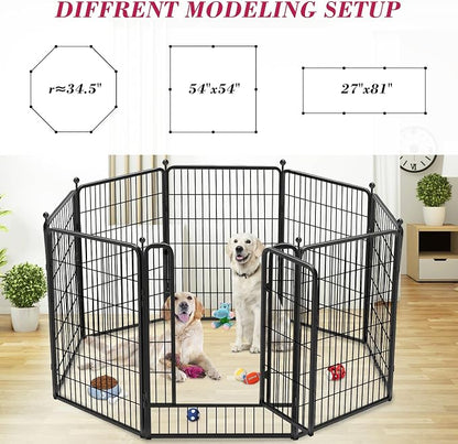 Dog Playpen, 40 inch 8 Panels Dog Fence Outdoor Heavy Duty Dog Pen - Image 9