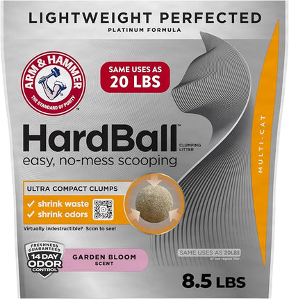 ARM & HAMMER Hardball Lightweight Platinum Multi-Cat Clumping Cat Litter Odor by ARMHAMMER