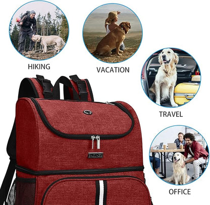 BAGLHER Pet Travel Bag, Double-Layer Pet Supplies Backpack, Pet Travel Backpack - Image 8