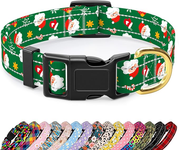Reflective Dog Collar, Cute Christmas Style Dog Collar by TMOODEL